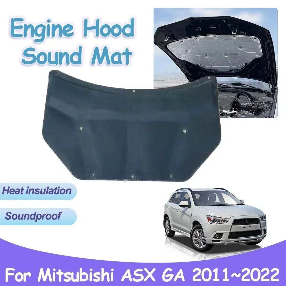 

For Mitsubishi ASX GA XA XB XC XD RVR 2011~2022 Engine Hood Sound Pad Heat Insulation Cotton Mat Liner Interior Parts Accessorie