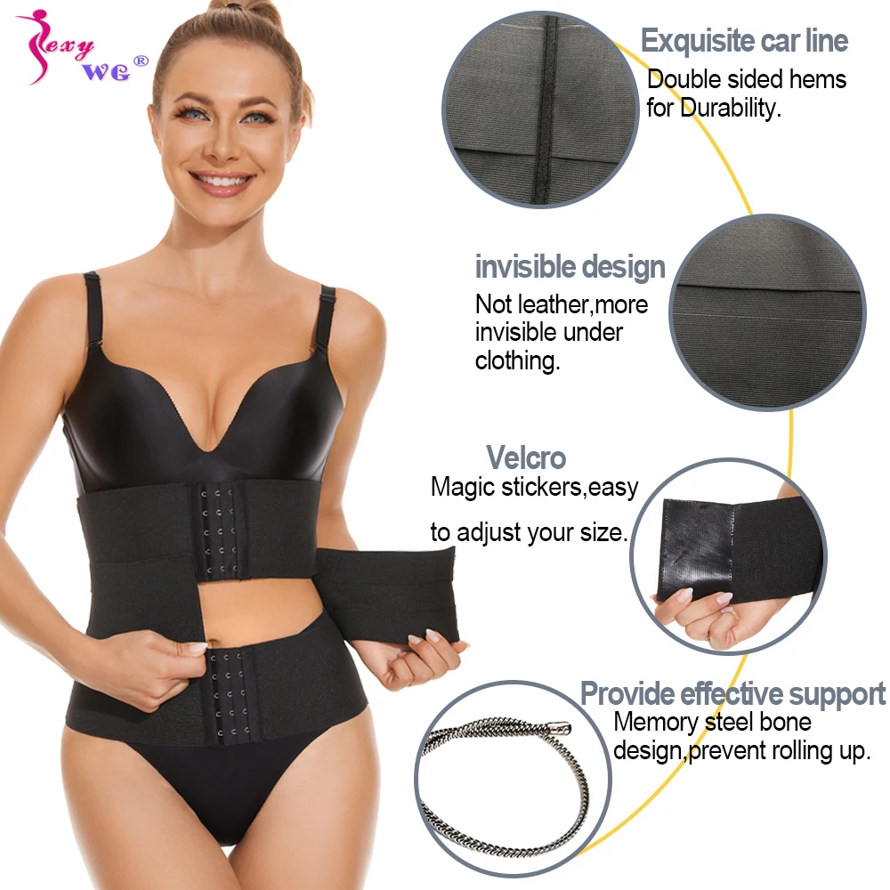 SEXYWG Women Waist Trainer Belt Modeling Girdles Belly Corset Strap Body Shaper Wrap Slimming Band Workout Tummy Fat Burner