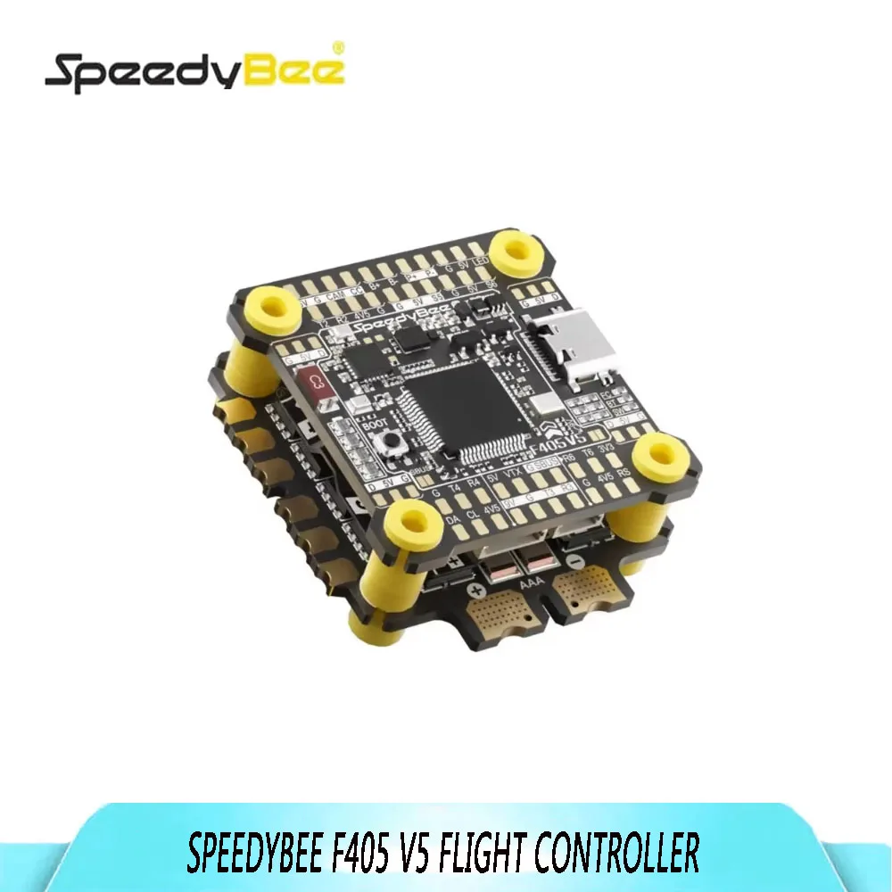 SpeedyBee F405 V5 Flight Controller & 50A ESC Stack | With Bluetooth WiFi App for Betaflight FPV Drone Racing