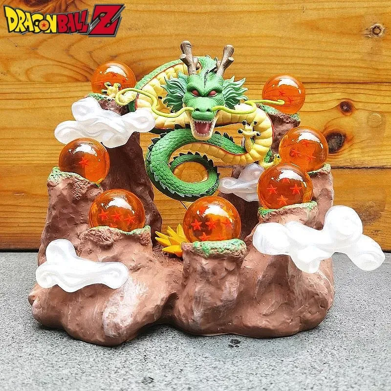 Small Dragon Ball Crater Gk Dragon Ball Wishing Background Base Model Micro Landscape Craft Decoration Festival Gift Toys