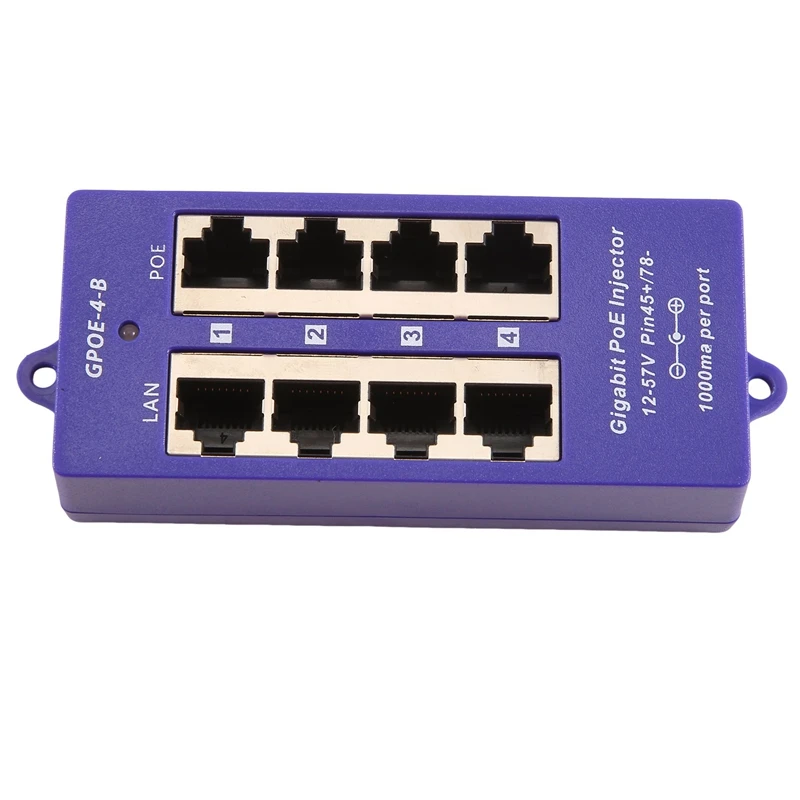 

48V Or 24V Gigabit Passive Poe Injector 4 Port 1000Mbps Poe Module For Security IP Camera Wifi Access Point, UBNT, Durable