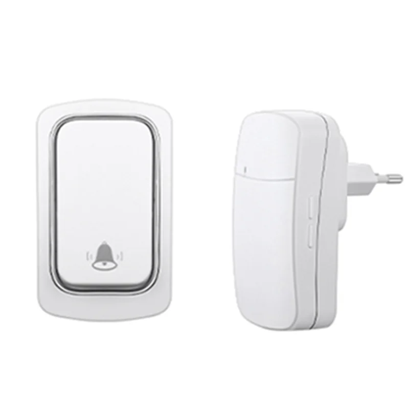 جرس باب لاسلكي بدون بطاريات مقاوم للماء في الهواء الطلق جرس حركي الكلب جرس الباب الدائري الدقات الاتحاد الأوروبي التوصيل