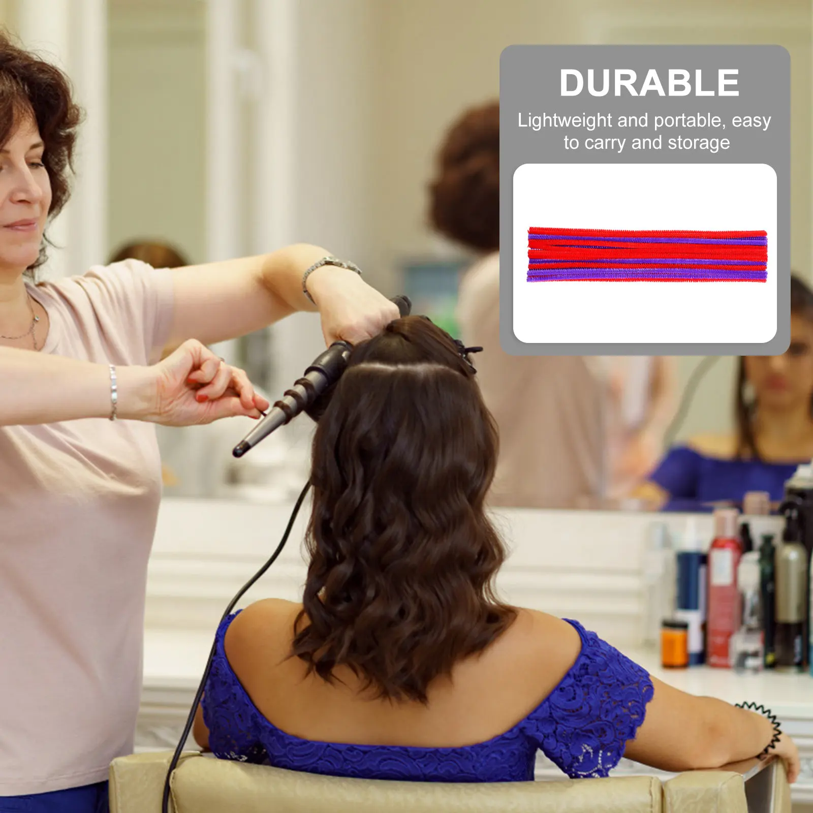 

180Pcs Hair Perm Curling Rods Multi-Size Styling Rollers for Soft Waves Frizz-Free Long Term Hold Professional Set