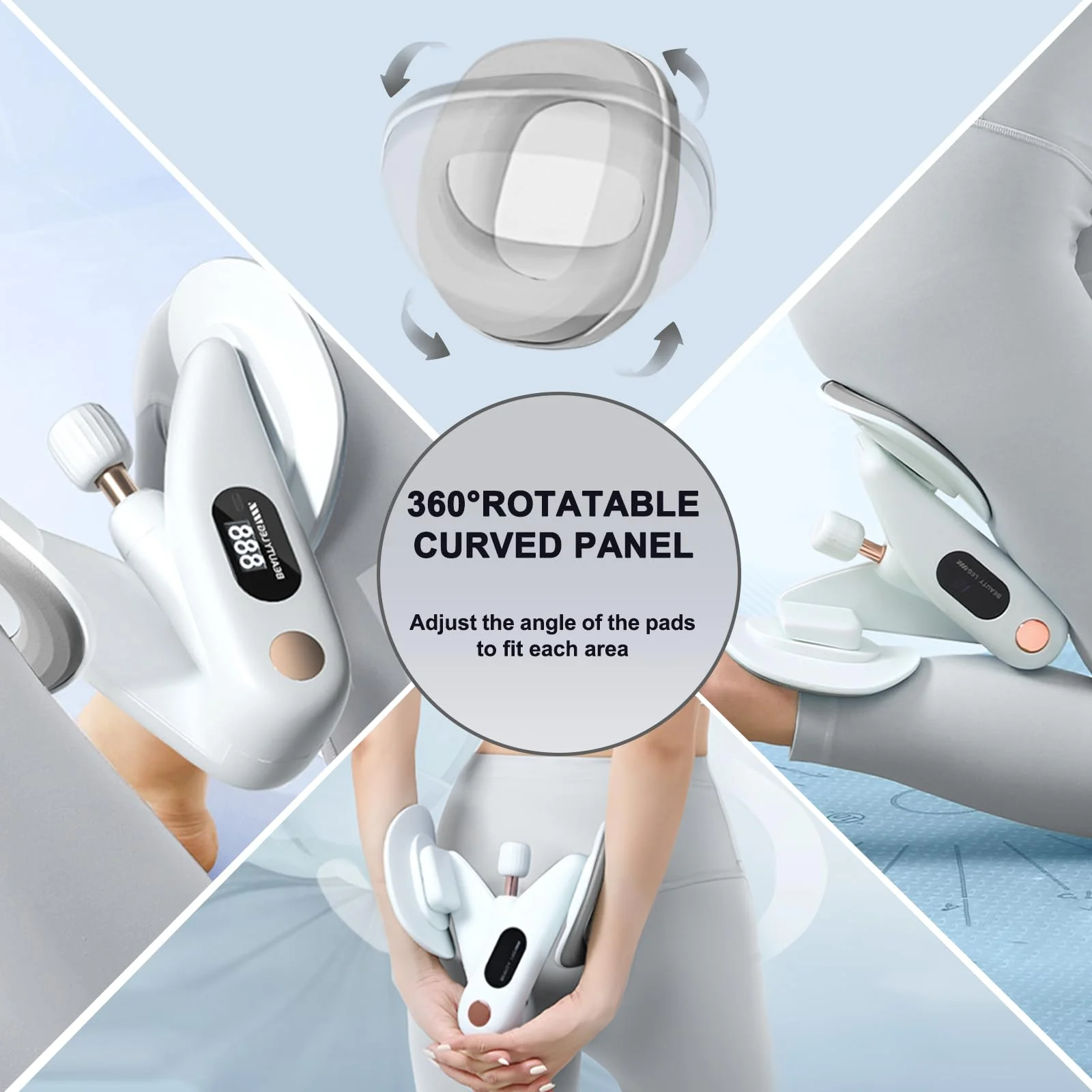 مدرب الفخذ، وسادات سيليكون غير قابلة للانزلاق لتدريب الورك والحوض، معدات تمارين الفخذ الداخلية