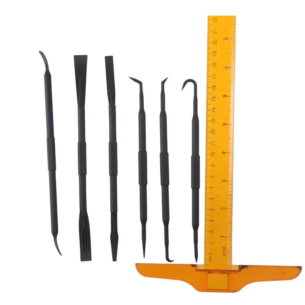 6Pcs Car Accessories Parts Black Pick Set Car Detailing Tools Door Pick Tool For Car
