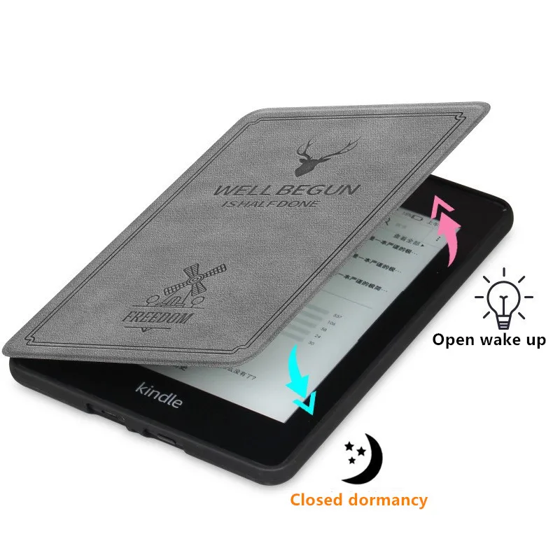 Business Case For Amazon Kindle Paperwhite 2024(12th Gen) 7inch SA568B Smat Silicone Back Cover for KWP6 7