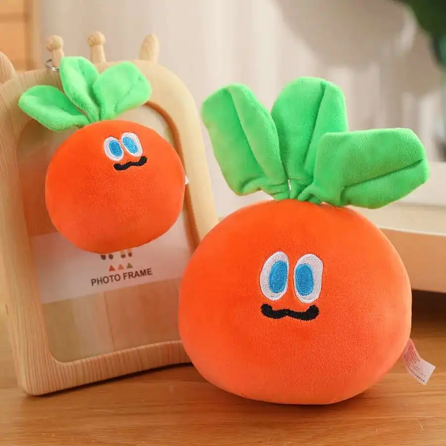 Simulation de dessin animé carotte en peluche poupée carotte en peluche Kawaii peluche carotte sac à dos pendentif porte-clés décor à la maison