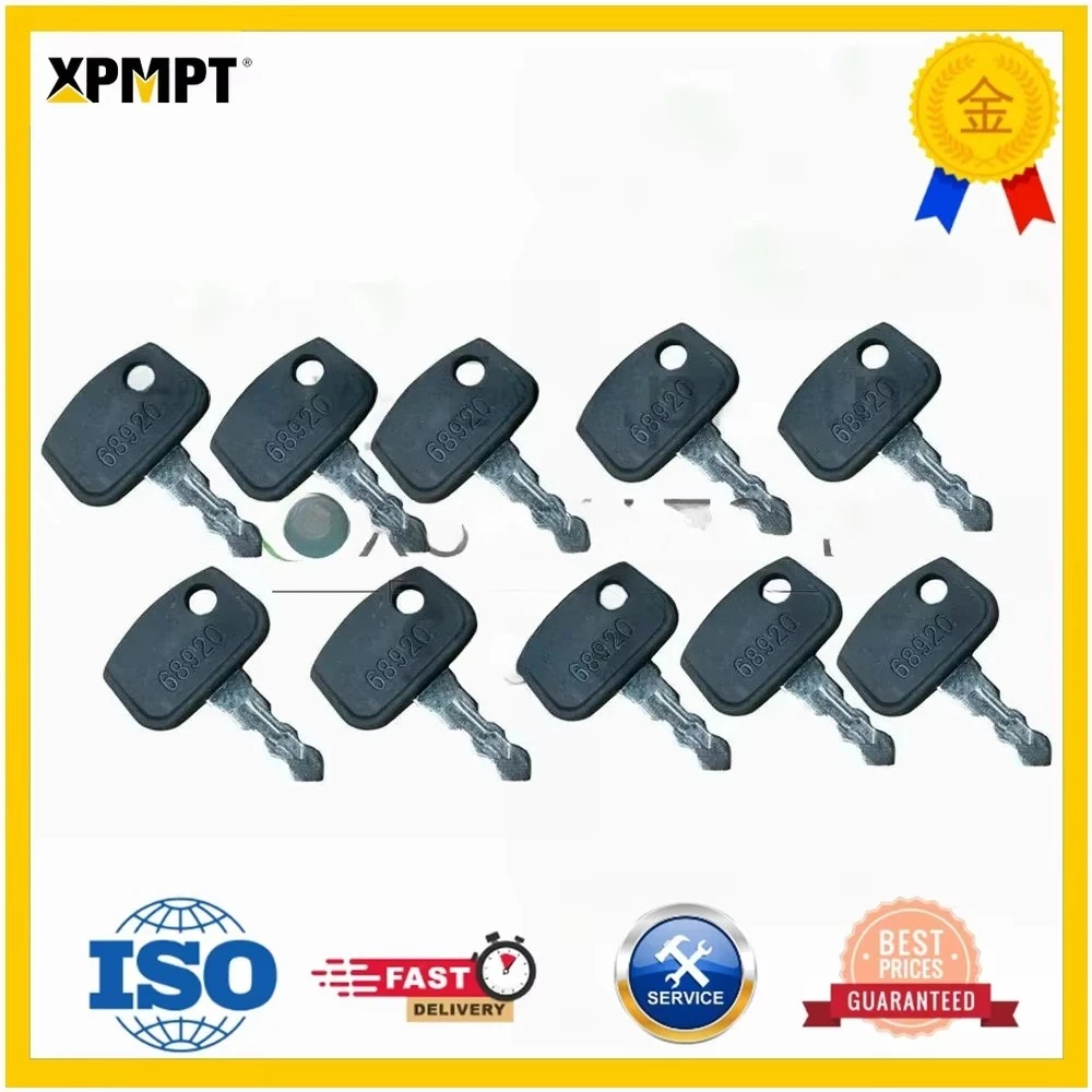 10 Piece PL501-68920 Ignition Key For Sakai Kubota Heavy Equipment Excavator Construction  RTV500 ZD RTV900 B BX F GR  T9  W9