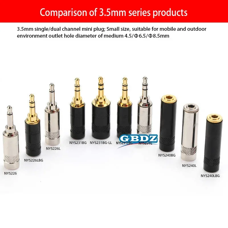 Gold-plated Jack 3.5mm 3Pole Female Plug 1/8″ Headphone Notebook Microphone Audio Interface Extension Cable Plug