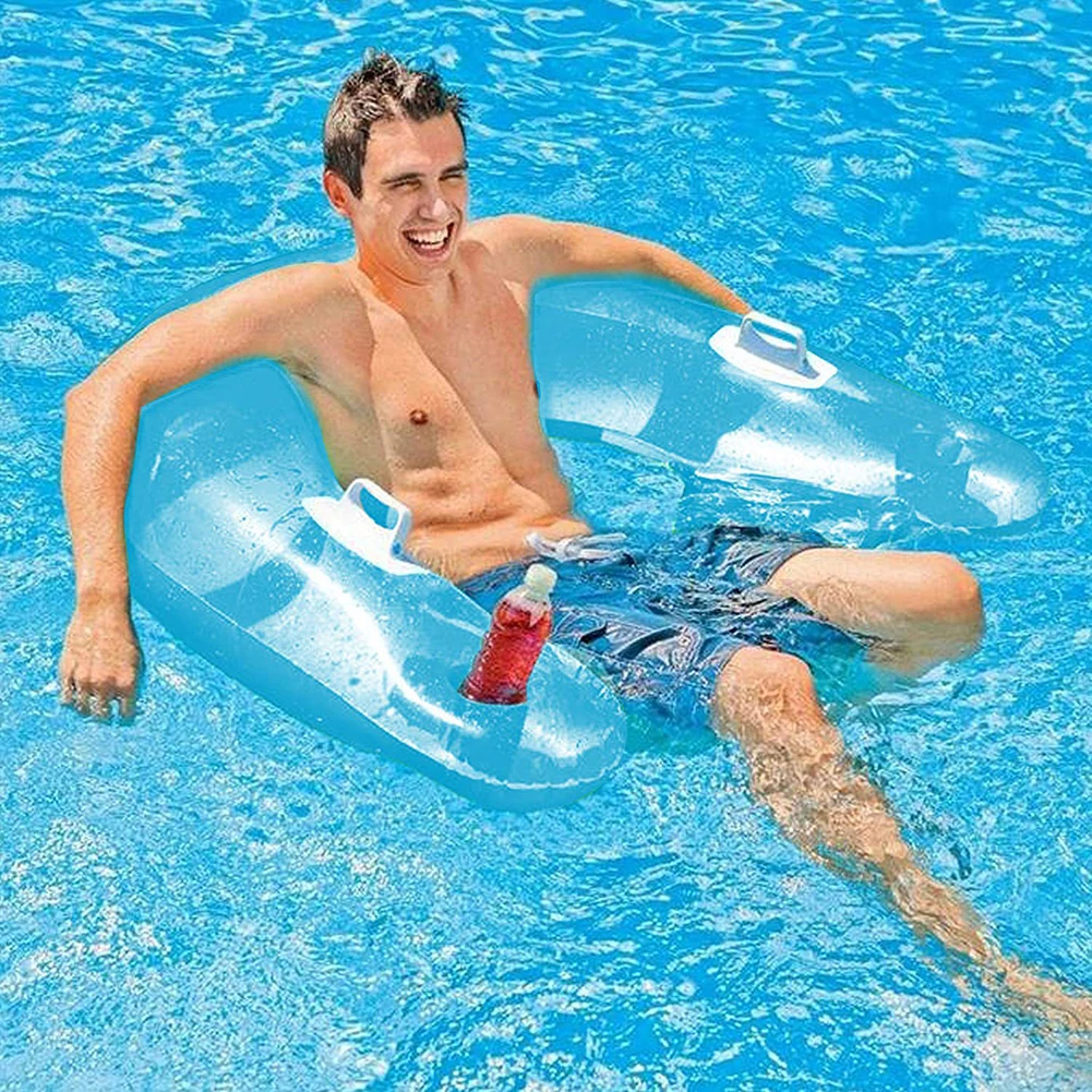 Pool Floats Chairs, Inflatable Pool Lounge Chairs, Floating Pool Hammock Chair, Blow Up Pool Floats For Pool Party Summer