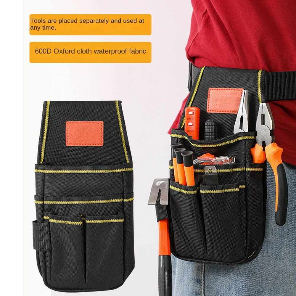 

Waterproof Electrician Tool Bag Adjustable Thicken Waist Belt Pouch Multiple Pockets Large Capacity Tools Storage Bag Carpenter