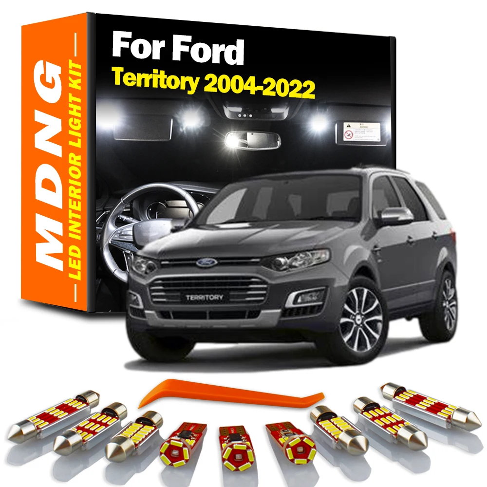 MDNG Canbus LED Interior Map Dome Door Light Kit For Ford Territory 2004- 2015 2016 2019 2020 2021 2022 Car Luggage Plate Bulbs