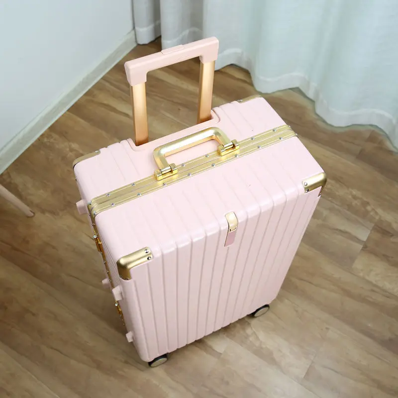 Alloy PC Rolling Luggage 20 22 24 26 28 inch Large Capacity Suitcase Small Password Box Sturdy and Durable Travel Trunk Suitcase