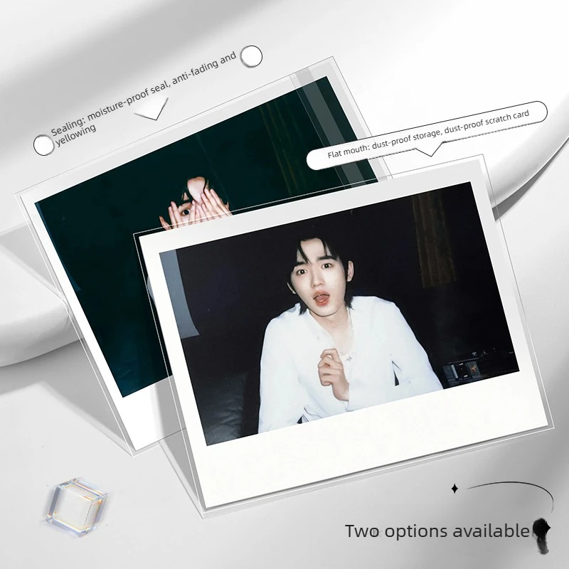 50Pcs Ultra Clear Card Sleeves CPP Photocard Protector Sleeve for Wide Instant Polaroid Photos Kpop Idol card Storage