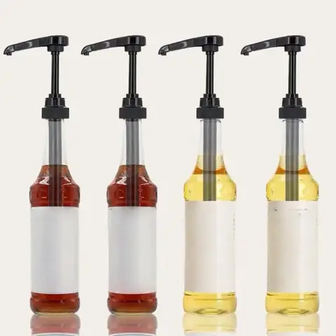 5 पीस 10 सीसी सिरप पंप खाद्य-ग्रेड पीपी मसाला डिस्पेंसिंग हैंड-प्रेस बोतल पंप प्रेस्ड स्टाइल क्वांटिटेटिव लिक्विड पंप डिस्पेंसर 12 best sales सिरप पंप - №11