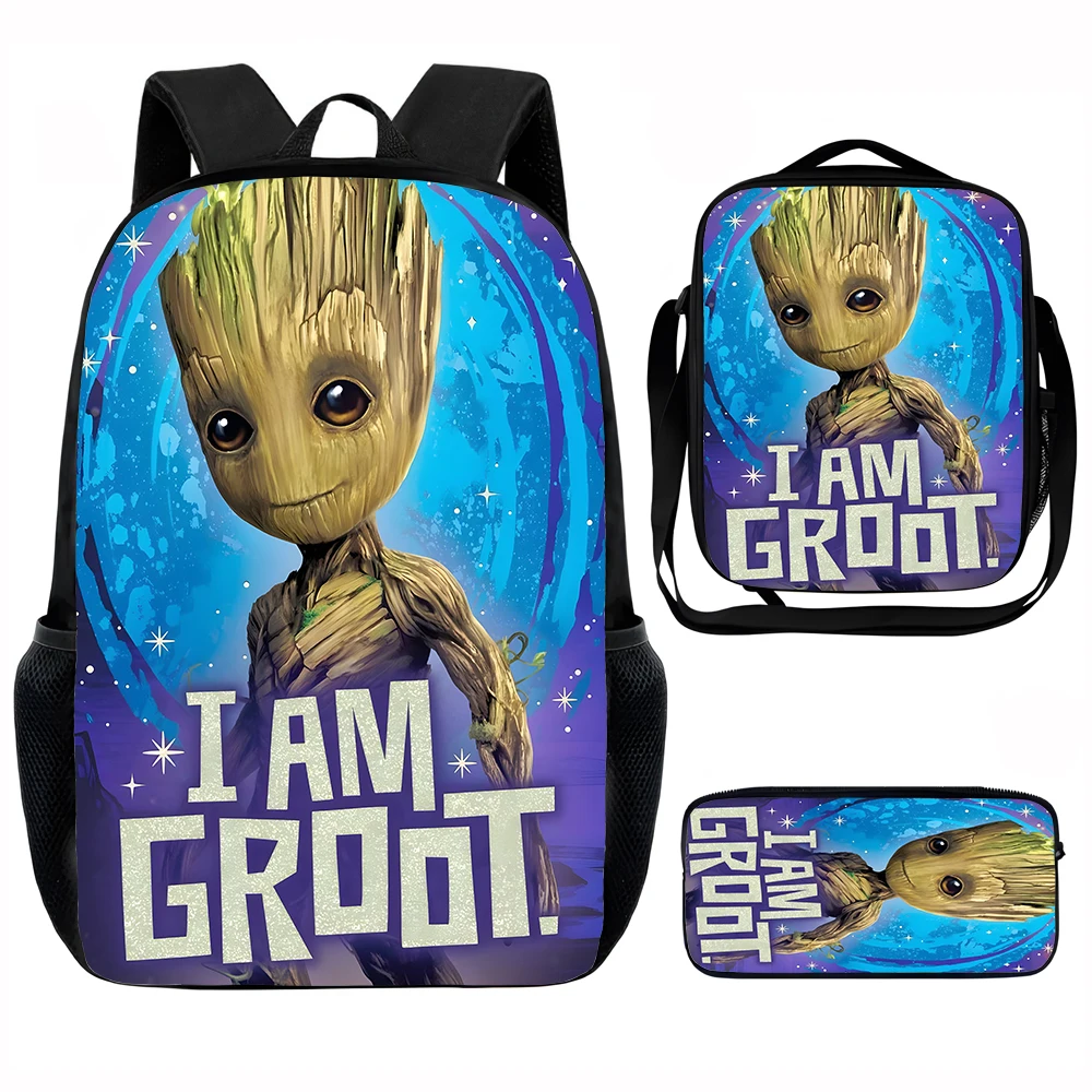 

Movie G-groots Child School Backpack with Lunch Bags ,Pencil Bags ,School Bags for Boys Girls Best Gift