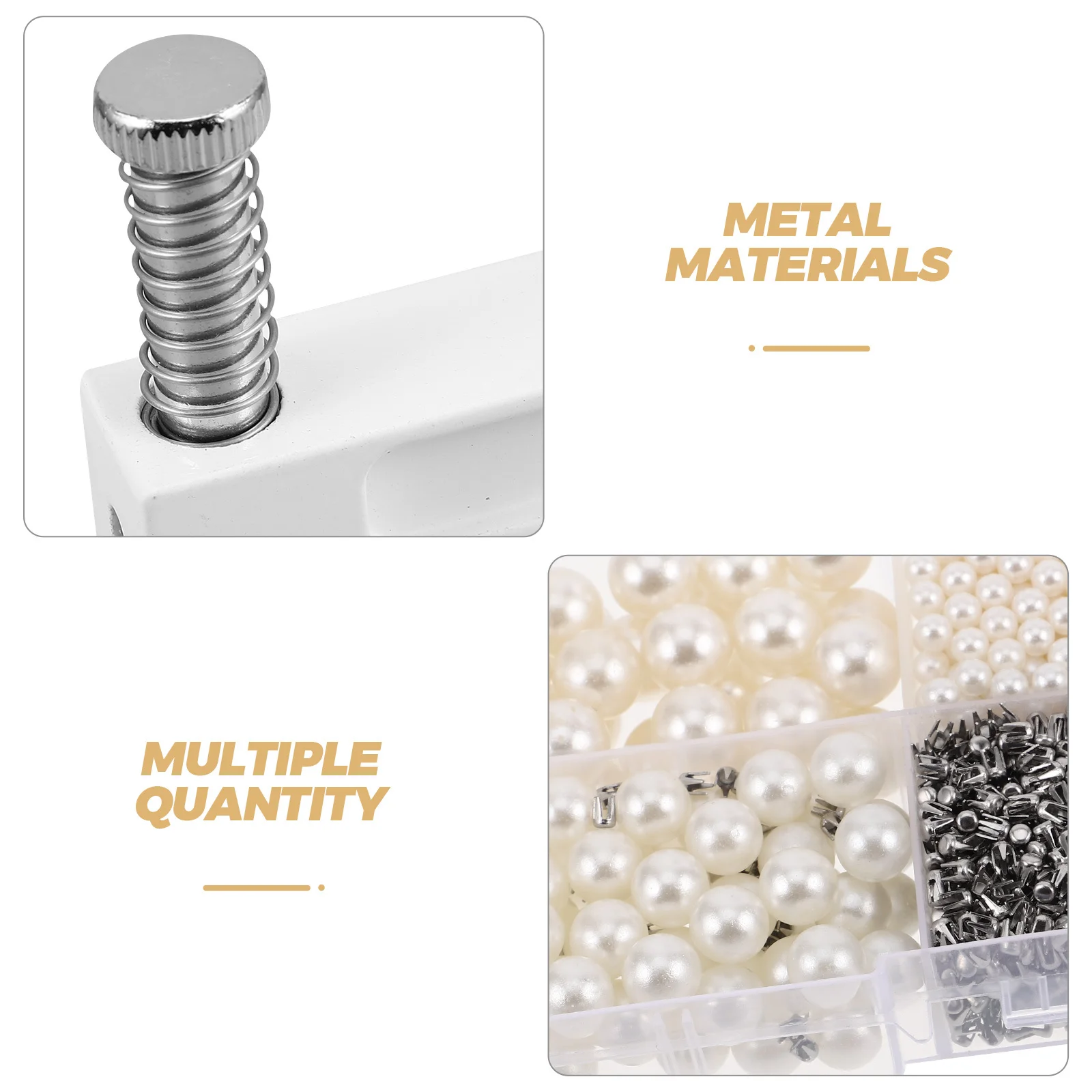 1Set Manual Bead Setting Machine Hand Press Pearl Setting Tool for Jewelry Making Portable Durable Rivet Press Kit