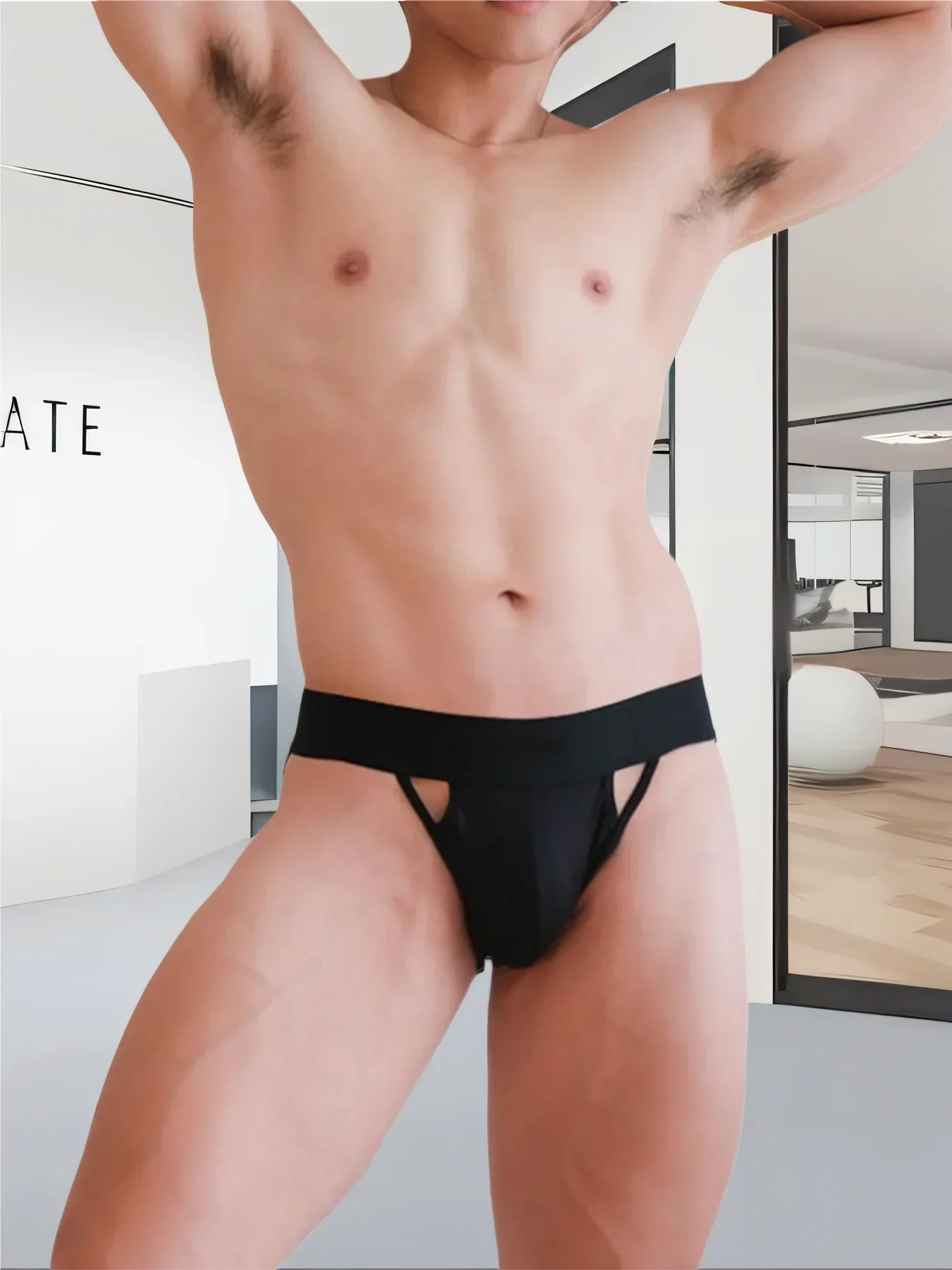 3Pcs Mixed Colors Sexy Men's Triangle Pants Threaded Cotton Sexy Lifting Buttocks Sports Lifting Buttocks Underwear For Men