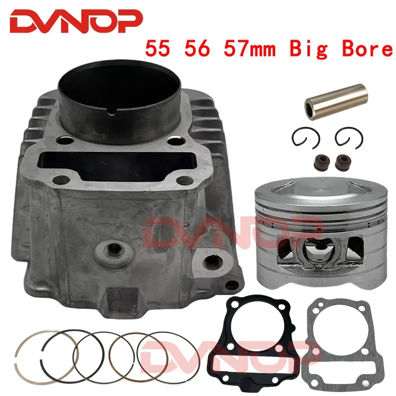Zestaw cylindrów motocyklowych 55 mm 56 mm Pierścień tłokowy o dużym otworze do Honda Super Cub 110 NBC110 C110 NBC 110 2009-2018 EFI CRF110