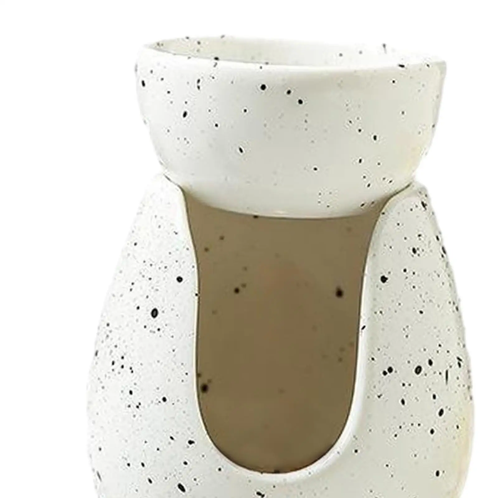White Ceramic Aroma Burner Oil Warmer Detachable Fragrance Diffuser Tealight Candle Holder for Living Room Bedroom Office Yoga