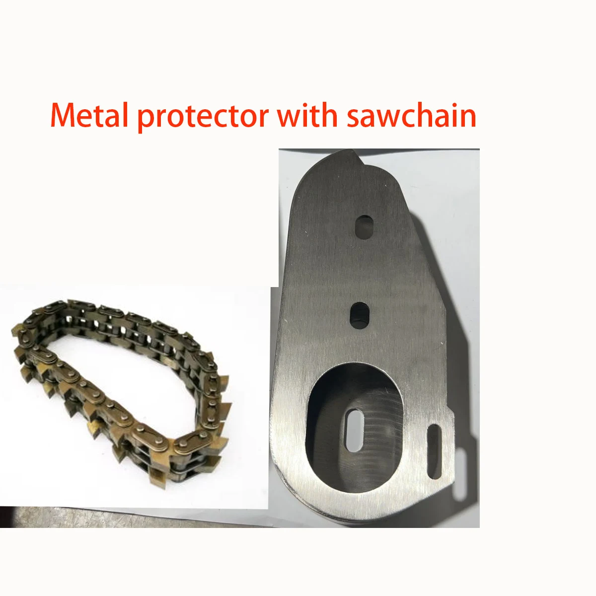 17 Row Saw Chain with Metal Protector for Air Stripping Machine - Replacement Chain for Industrial Stripping Tools