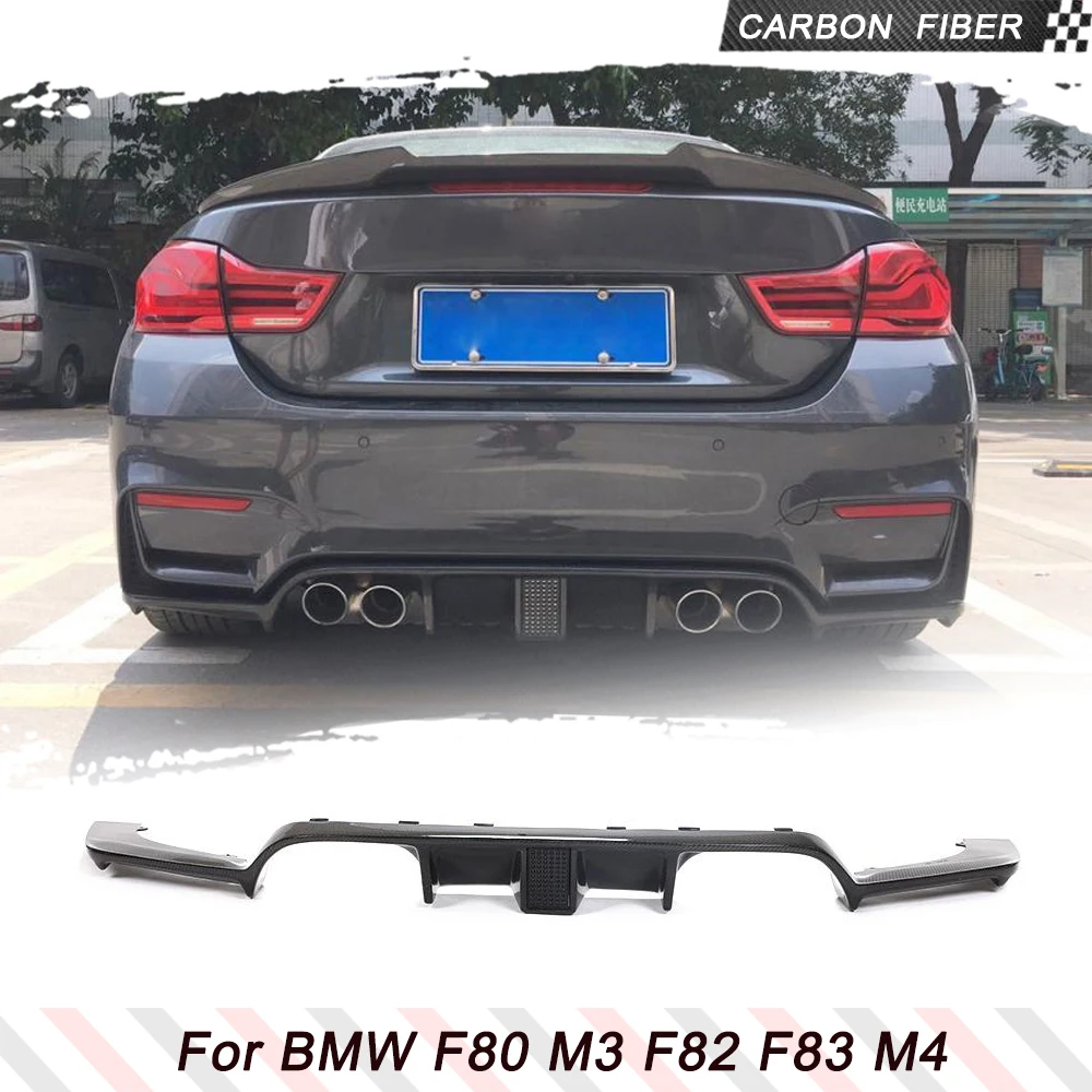 

Carbon Fiber Car Rear Bumper Diffuser Lip Spoiler For BMW F80 M3 F82 F83 M4 2014 - 2019 With Middle Light Rear Bumper Diffuser