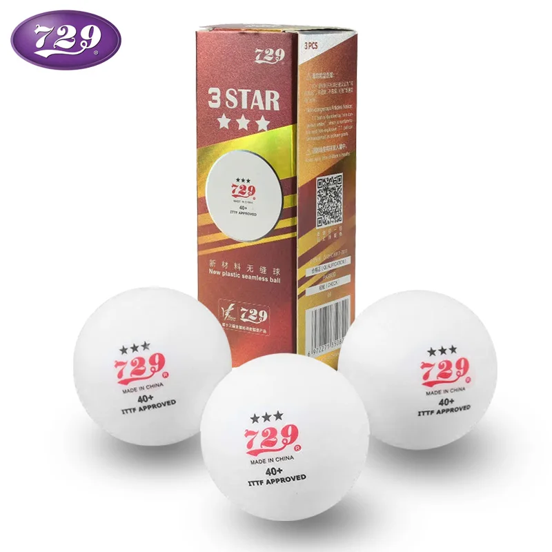 

729 Table Tennis Balls 3 Star Professional 40+ Ping Pong Balls Seamless ITTF Approved Pingpong Bullets ABS White 3 Pack