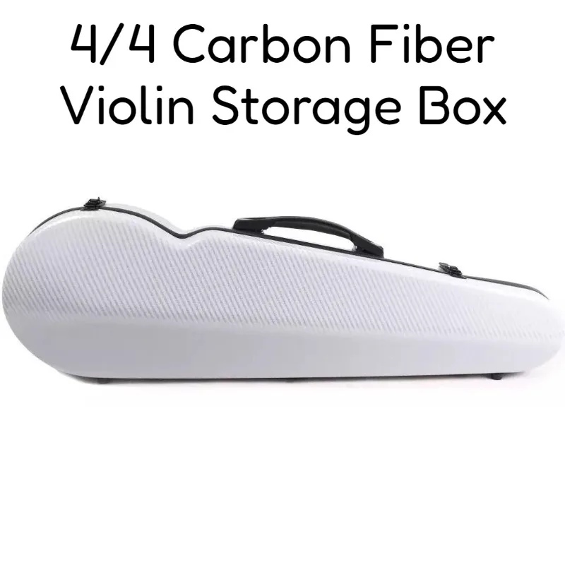 

4/4 Carbon Fiber Violin Storage Box Wear-resistant Waterproof Portable Shoulders Violin Case Musical Instrument Accessories