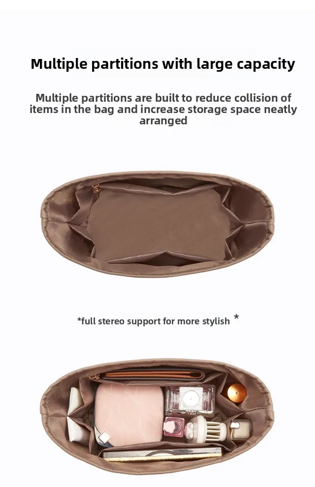Bag Organizer Insert for Picotin 18 Nylon Storage Bag Support Shape Orderly Storage Increase Space Inner Liner Bags Accessories