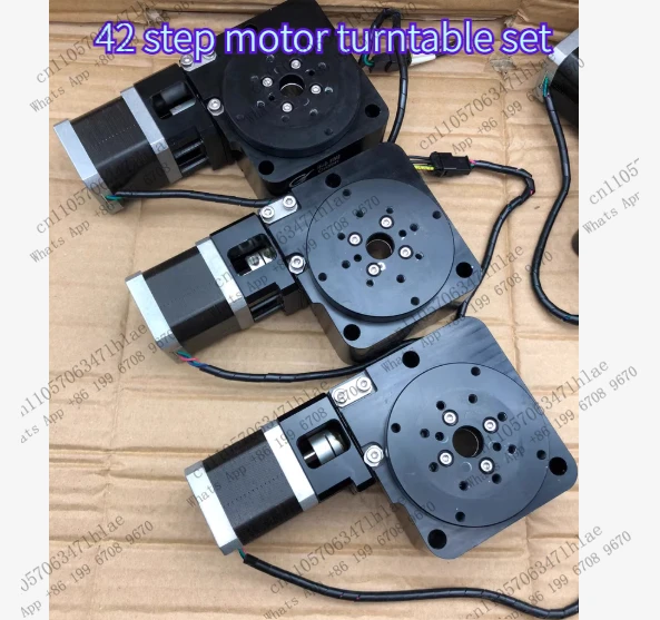 1 set of 42 step motor plus rotary table R-axis 360-degree rotation RTS9060B, fully functional, tested OK