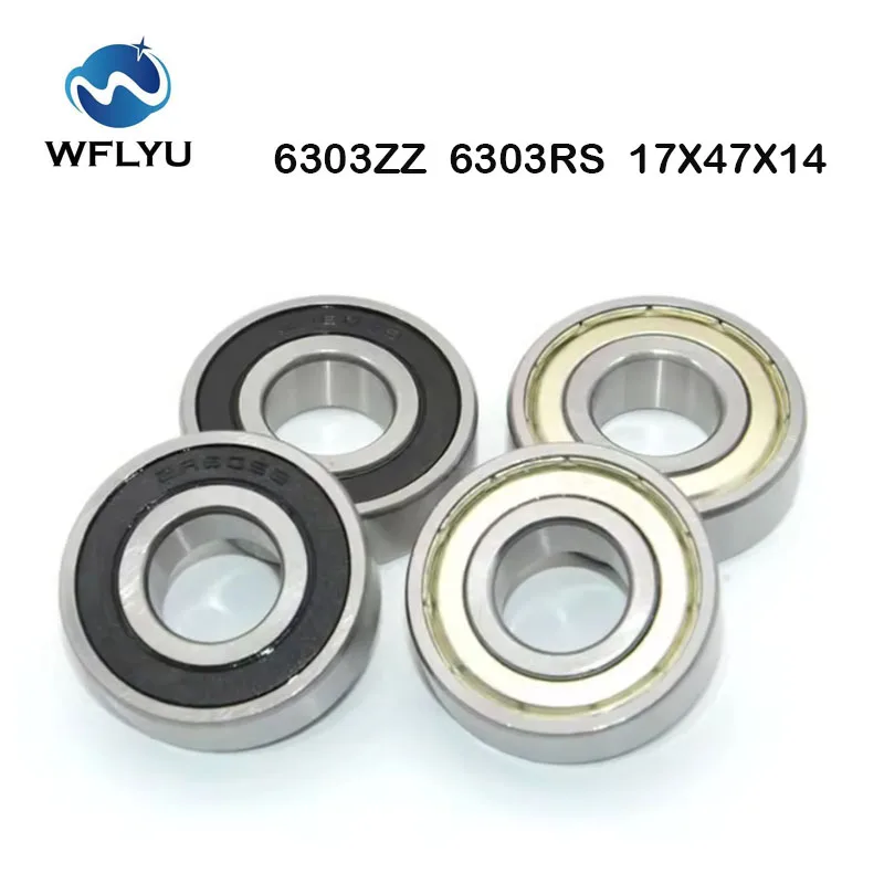 

( 5PCS ) 6303RS 6303ZZ Bearing ABEC-5 17*47*14 Deep Groove 6303ZZ подшипник Ball Bearings 183030 RS 6303 2RS roulement billes