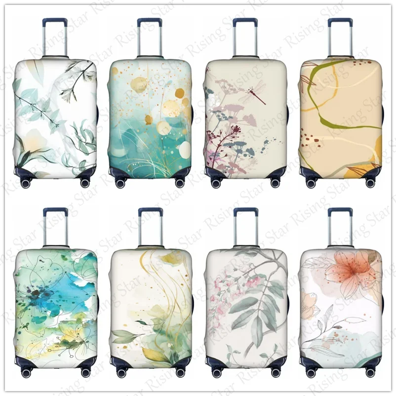 

Thick Elastic Luggage Protective Cover Zipper For 18-32 inch Bag Suitcase Cover Travel Accessories Watercolor painting flowers
