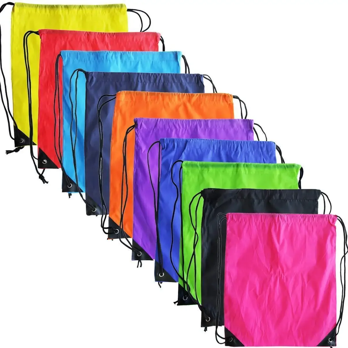 10 pcs Customizable Travel Cute Unicorn Floral Printed Drawstring Pocket Shoes Bag Fashion Kawaii Animal Backpack For Women