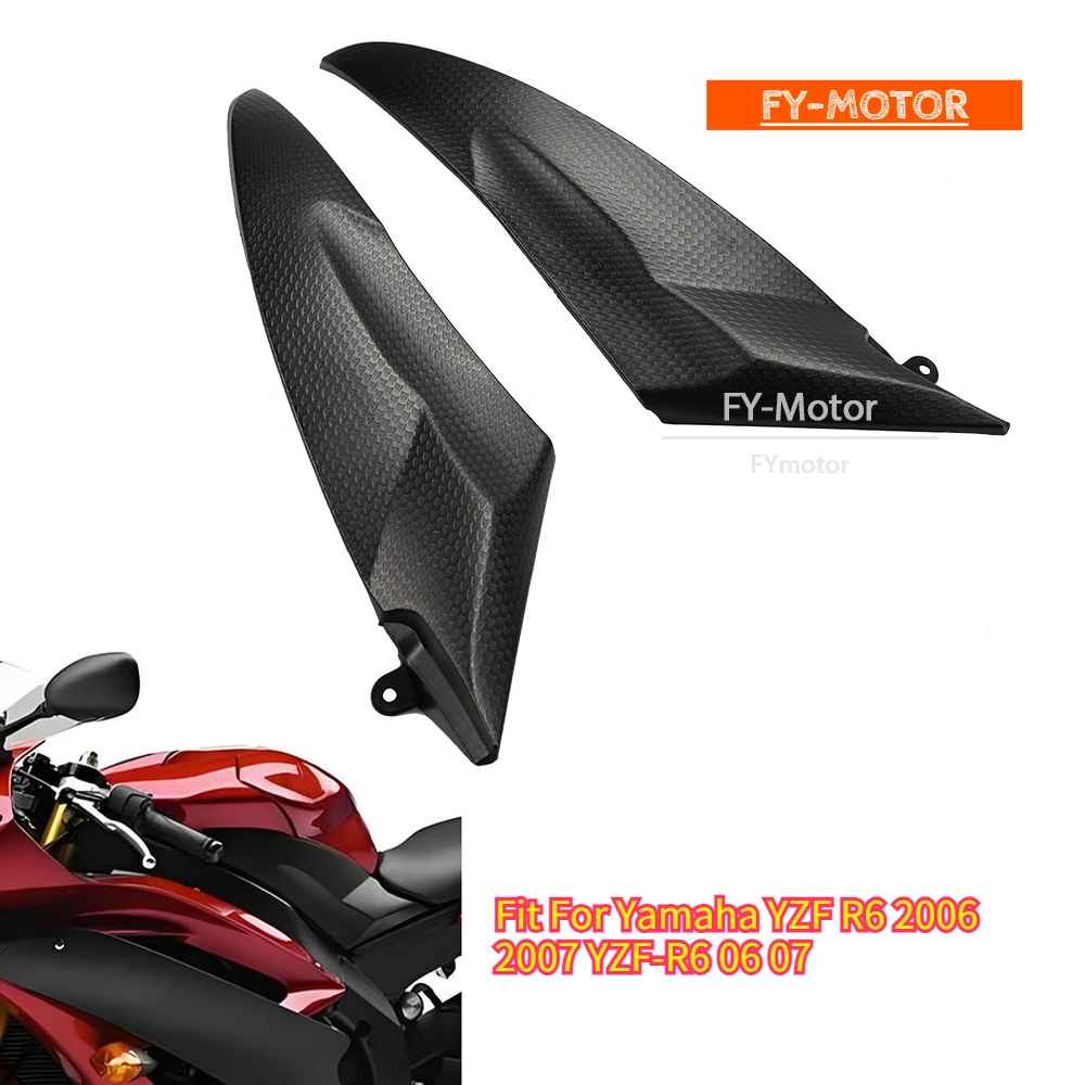 

For Yamaha YZF R6 / YZF-R6 2006-2007 Black Plastic Gas Tank Side Cover Panel Fairing Trim Cowl