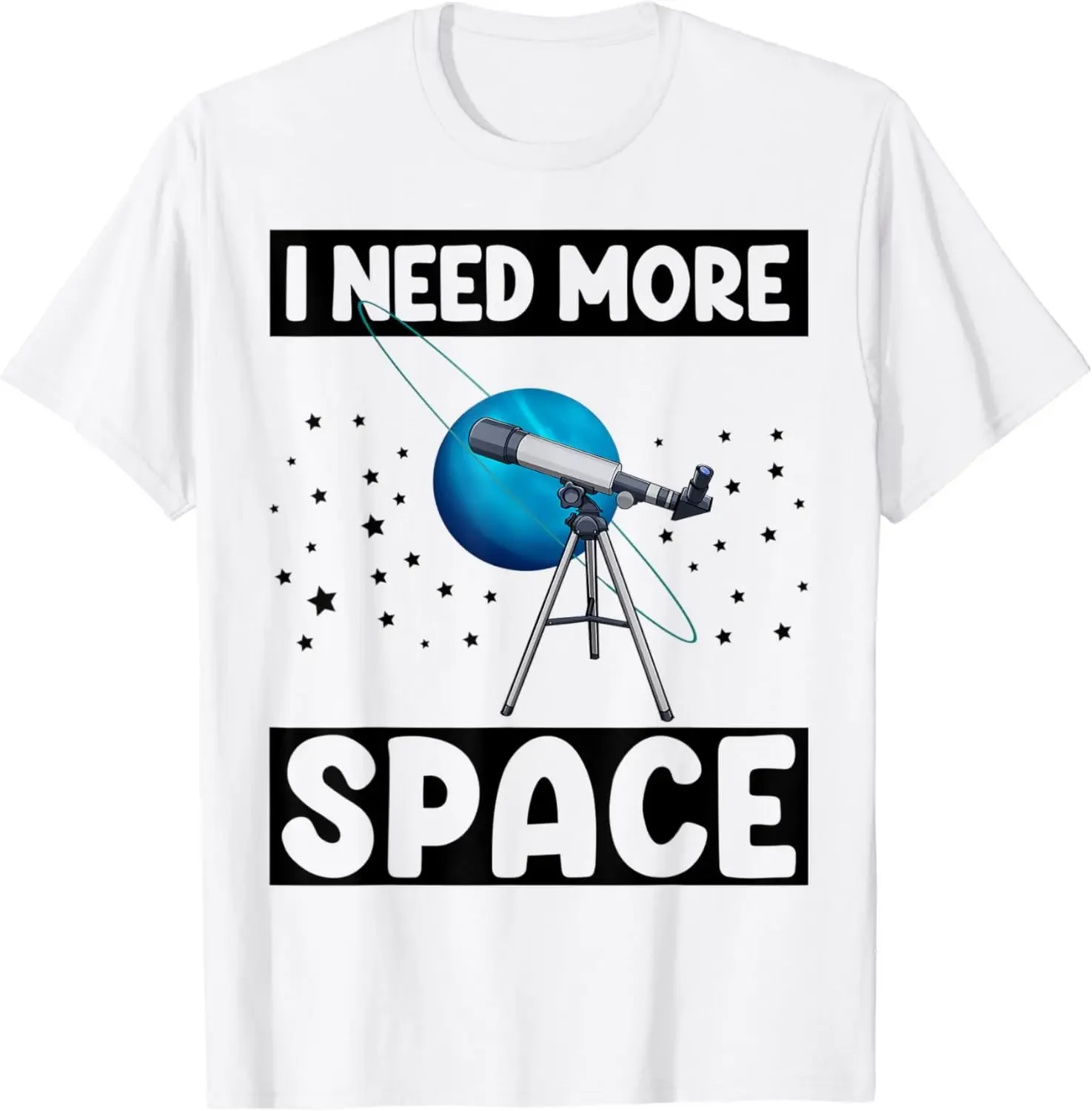 I Need Space Night Sky Funny Astronomy Science Galaxy Stars T-Shirt  Streetwear  Graphic T Shirts  Men Clothing Tops  Camisetas