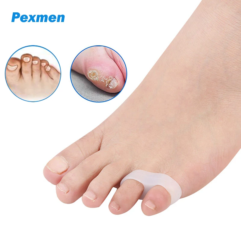 Pexmen 2/4Pcs Gel Pinky Toe Separator Little Toe Spacer for Overlapping Toe Calluses Blister Relieve Foot Pain for Children