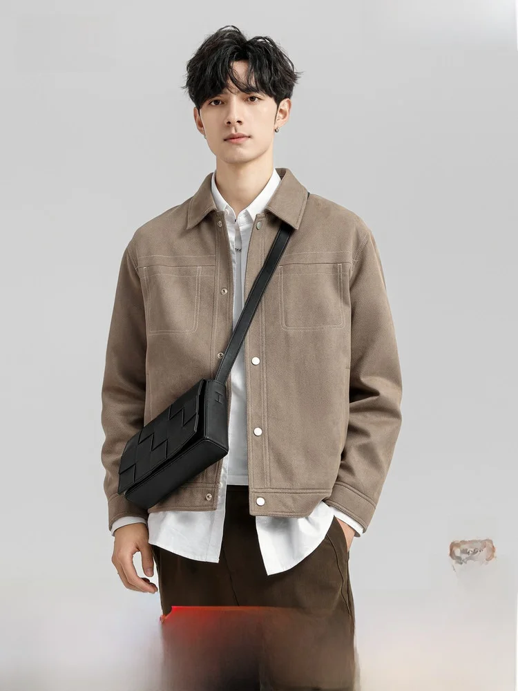 

Snow Flng Spring 2026 Men's ort Jaet irt Outerwear Comfortable Casual Versatile Lightweight Stand Fit Polyester Fiber