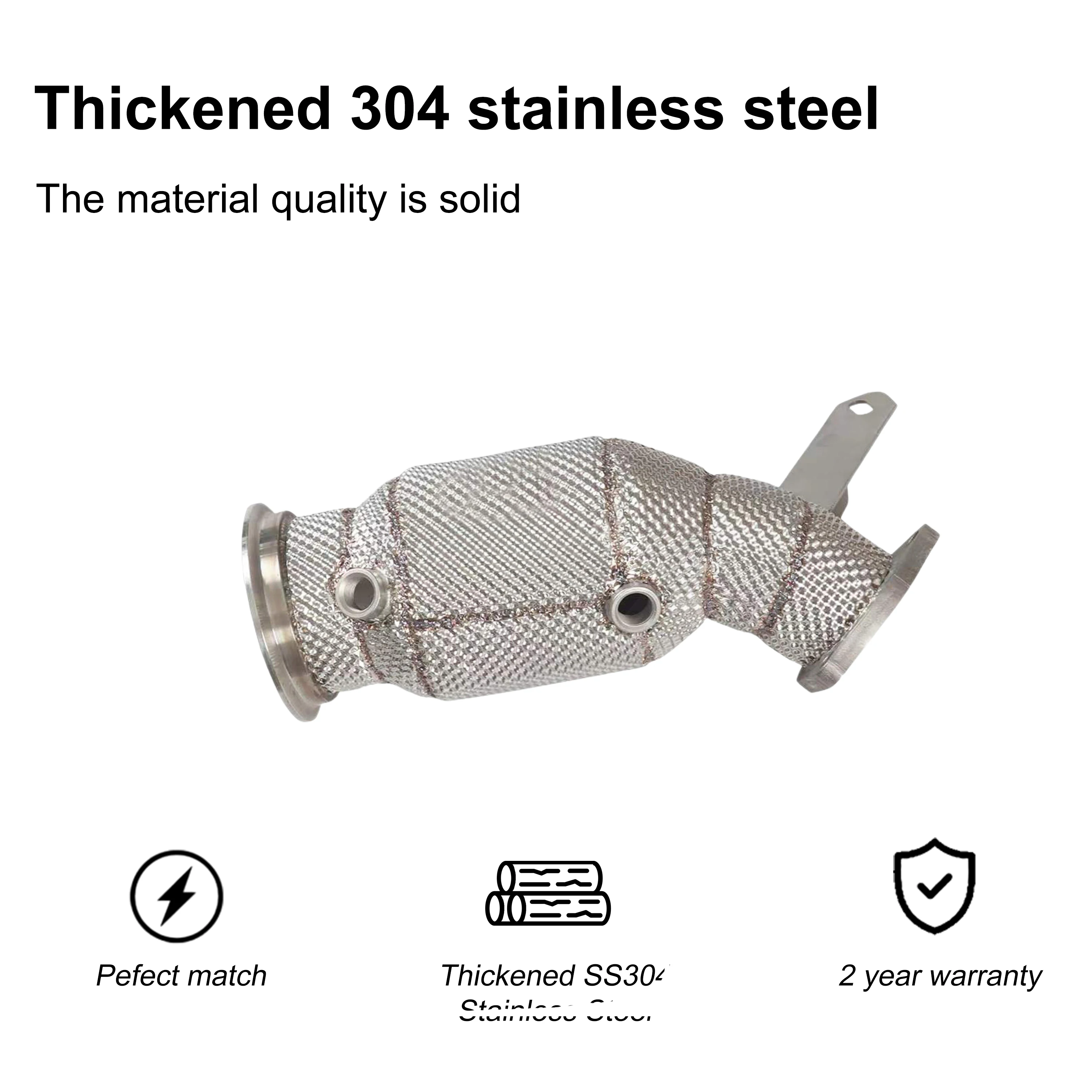 ACE Auspuffsysteme für Porsche Macan 2.0T 2019+ Hochleistungs-Downpipe mit Hitzeschild aus SUS304 Edelstahl – Detail 7