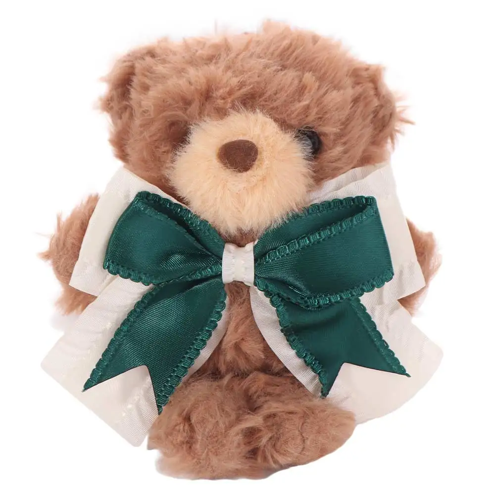 

Cute PP Cotton Bowknot Bear Fluffy Interactive Little Bear Keychain Collection Ins Bear Bag Pendant Home Decor