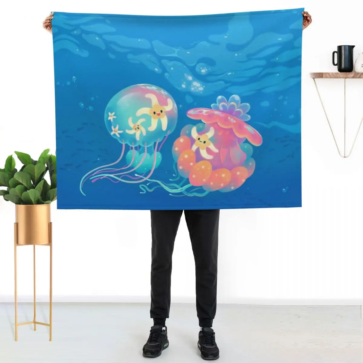 Jellyfish bus Throw Blanket Extra Large Throw Tourist Beach for winter Thins Blankets Sofas Of Decoration Blankets
