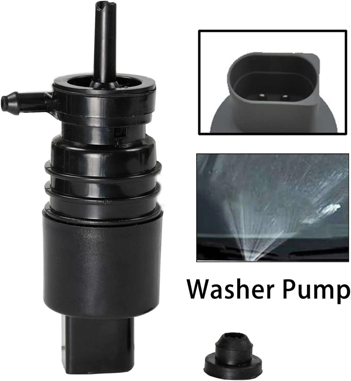 

Windshield Washer Pump w/Grommet - Washer Motor For BMW, Mercedes-Benz 21323-232316B 67128362154, 67128377612
