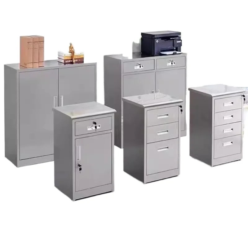 Stainless steel low cabinet file cabinet hospital bedside table with lock drawer locker floor cabinet storage