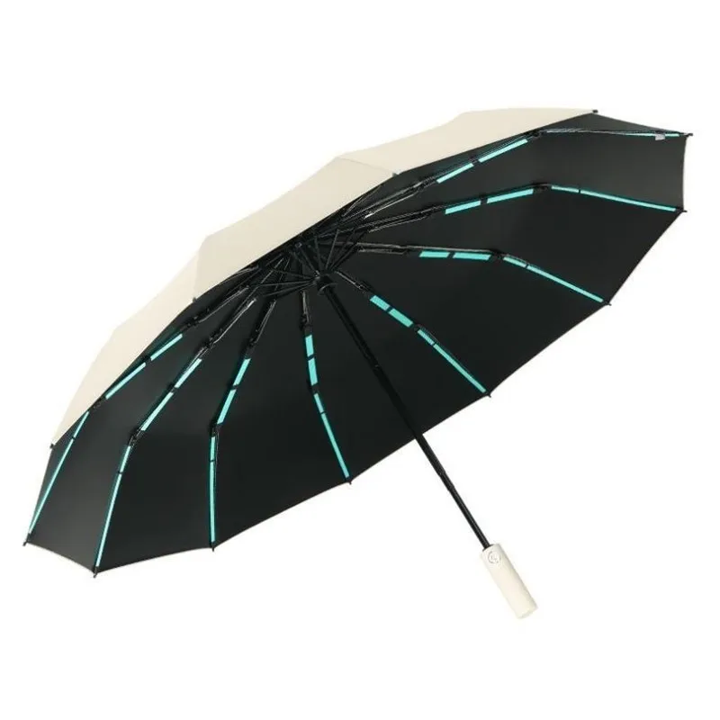 Automatic Large Size Sun Umbrella Rainproof and Sun-protective Dual-purpose Reinforced Thickened Durable Car-mounted Umbrella - view 6