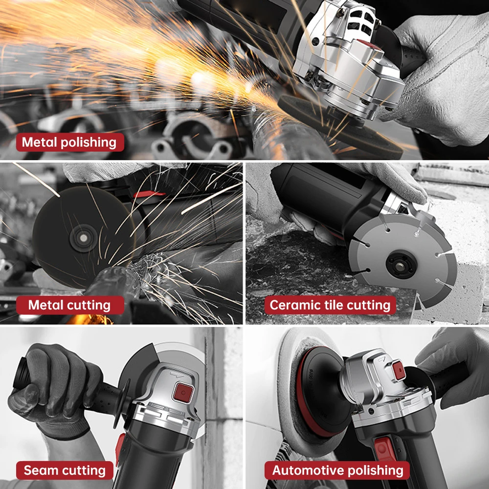 Electric Angle Grinder 710W 11000RPM Corded Grinding Machine For Polished Grinding And Cutting Metal Wood Tool