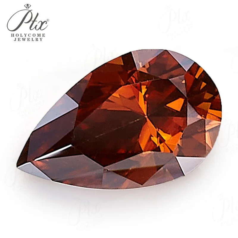 Moissanit-Diamant Asscher Oval Birnenförmiger Schliff mit GRA-Zertifikat Granatfarbe VVS1 Reinheit Perlen für Schmuckherstellung Charms – Detail 17