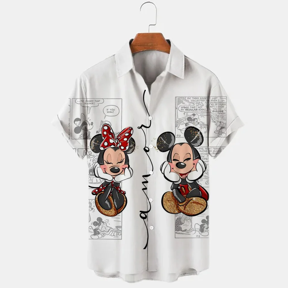 

New 3D Printed Disney Donald Duck Mickey Mouse Men's Shirt New Summer Fashion Street Trend Retro Boutique Unisex Top