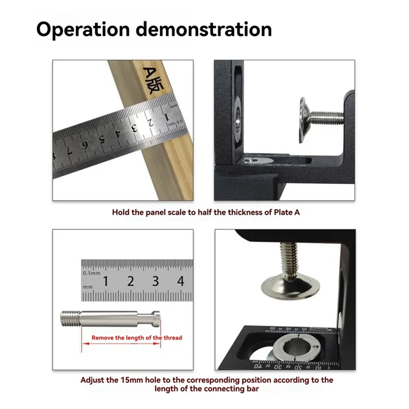 Drilling Guide Wood Doweling Jigs Adjustable Eccentric Wheel Woodworking Wooden Panel Splicing