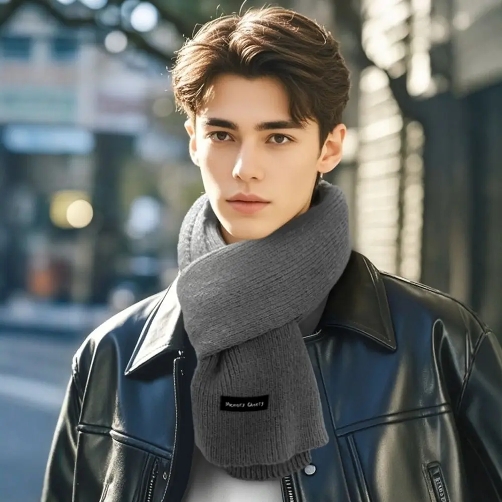 ネックガードショール無地クロススカーフウール厚みニットスカーフネックウォーマーガールズ