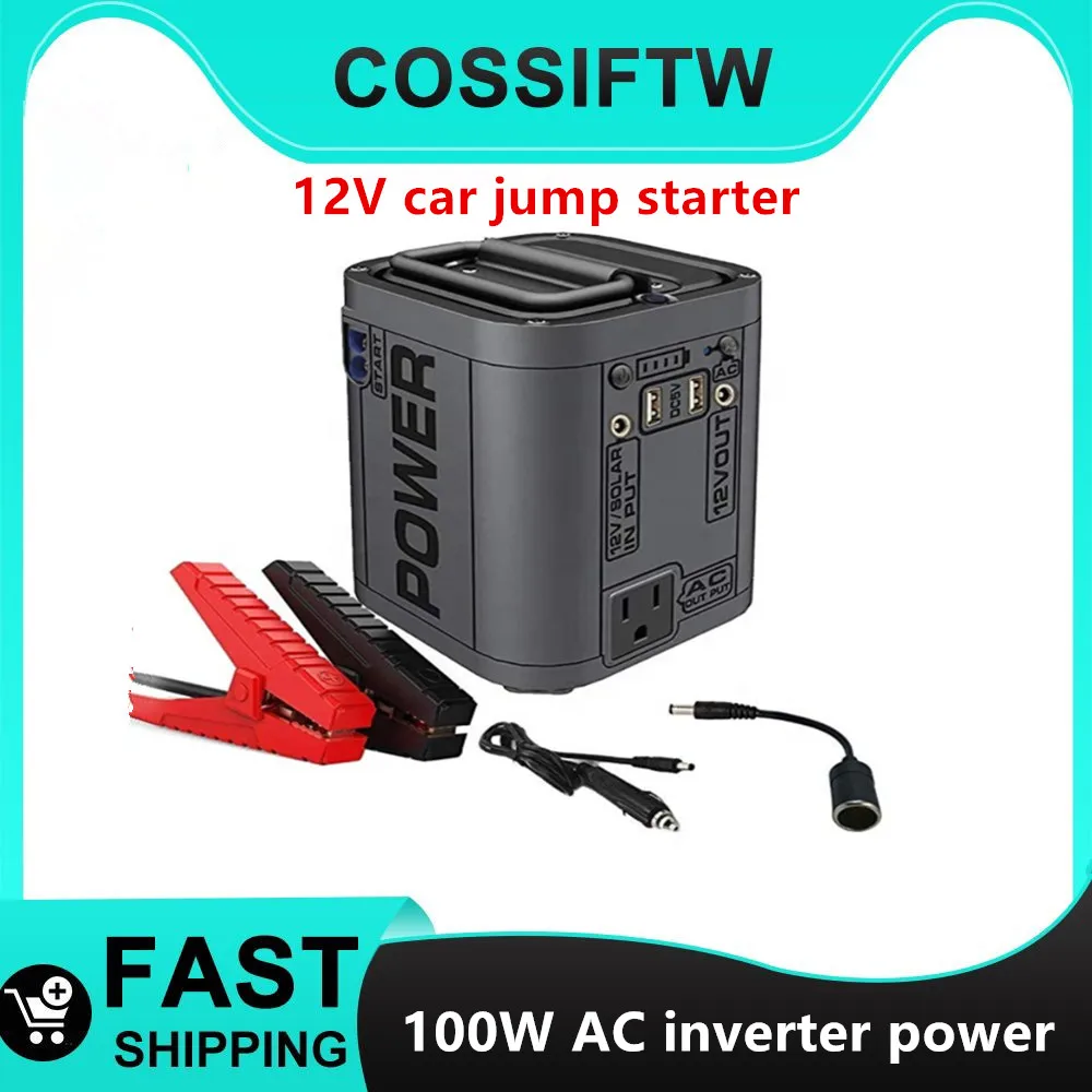 

COSSIFTW 700A car jump starter 12V Starting Device Emergency 26800mah ac outlet powerbank with100W inverter power jumper