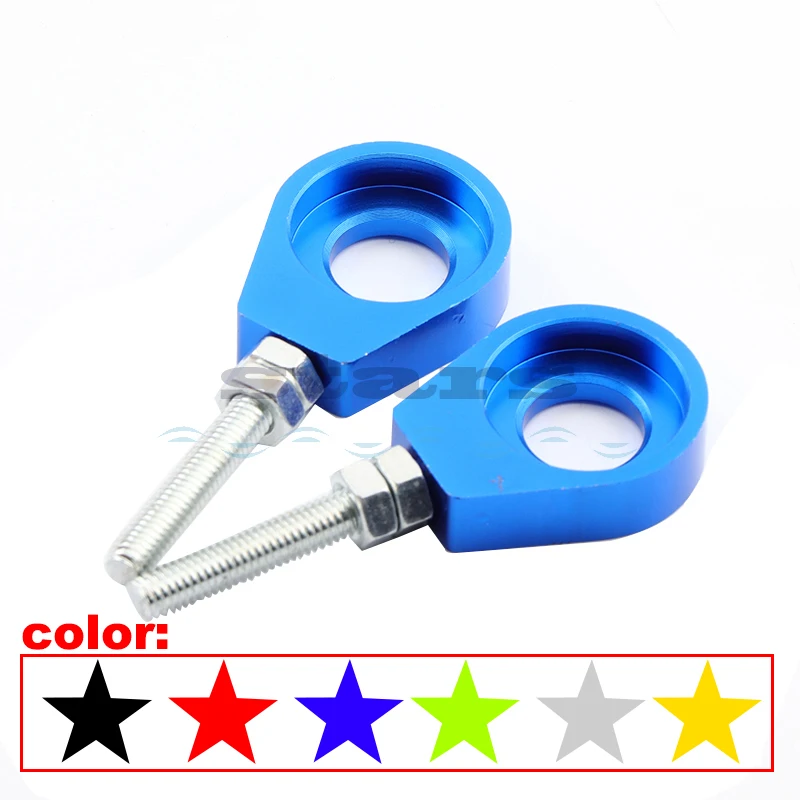 

Motorcycle Scooter 12mm or 15mm Rear Wheel axle hole for 110cc 125cc 140cc Aluminum Chain Tensioner Adjuster Dirt Bike Pit ATV